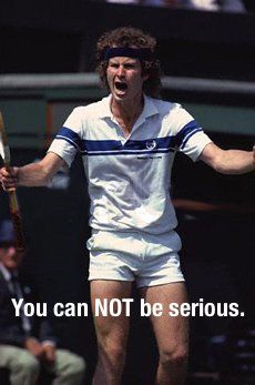 McEnroe Yelling at Wimbledon Umpire
